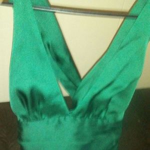 Dark green prom dress